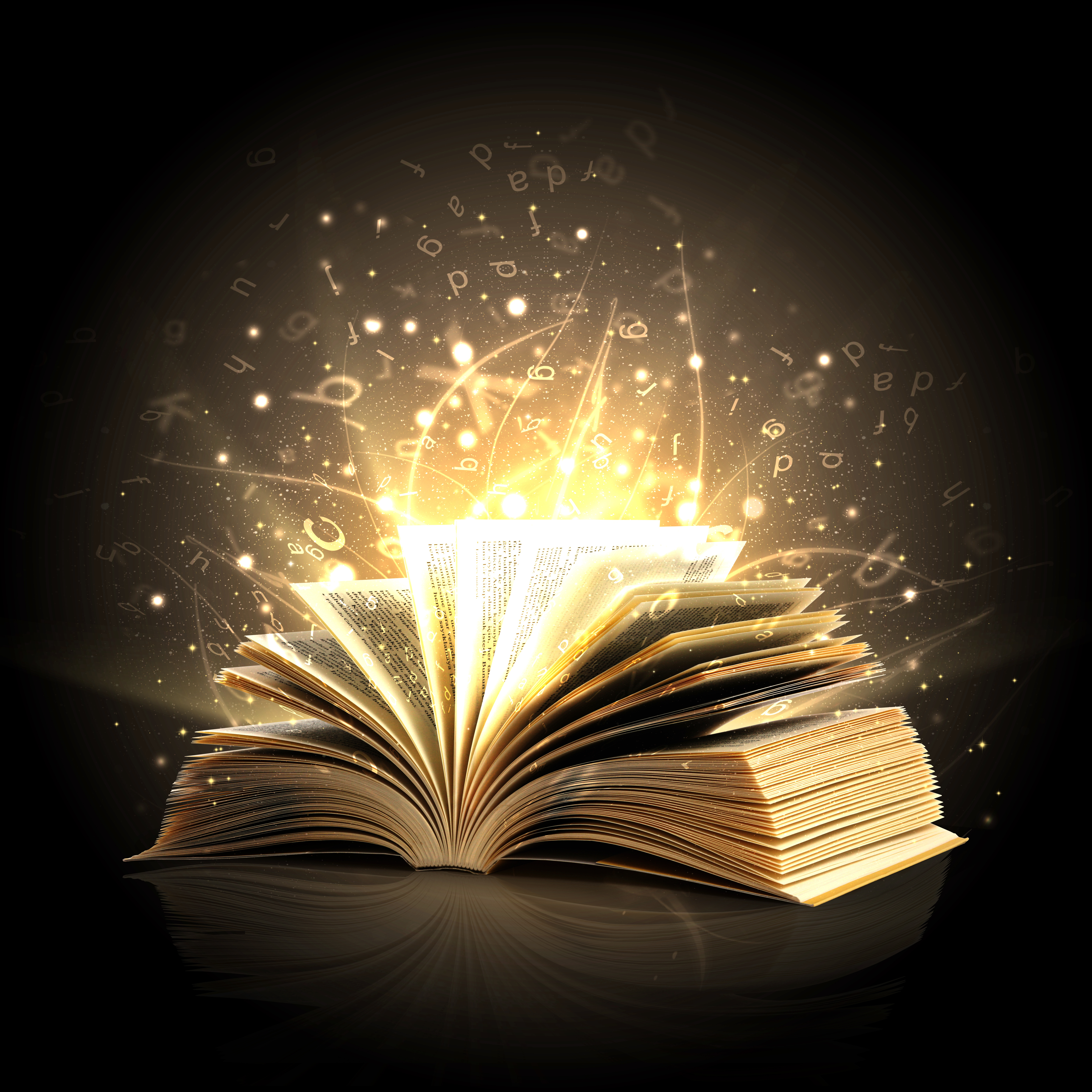 Magic book with magic lights